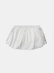 Badblood Dark Billy Nylon Balloon Mini Skirt - White