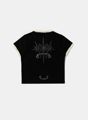 Badblood Cosmo Triple Patch Ringer T-Shirt - Black