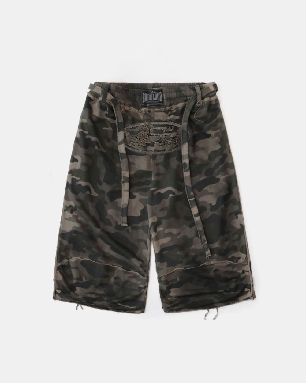 Badblood Convex Bermuda Pants - Dusty Green Camo