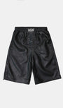 Badblood Perforated Leather Long Bermuda Pants - Black
