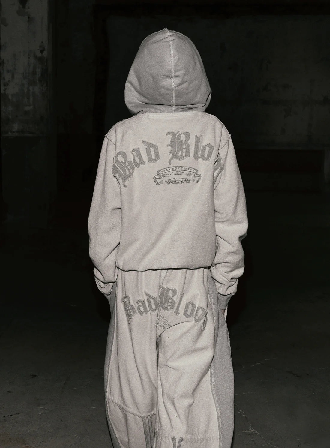 Badblood  Mystic Capsule 2-Way Curved Jogger Trousers - Inside-Out Gray