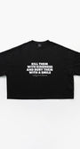 Badblood Kill them overfit crop T-shirt Black
