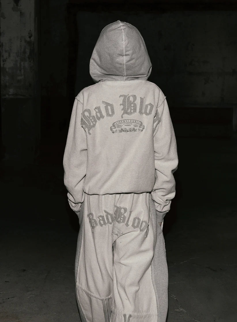 Badblood Mystic Capsule Hooded Zip-Up - Inside Out Gray