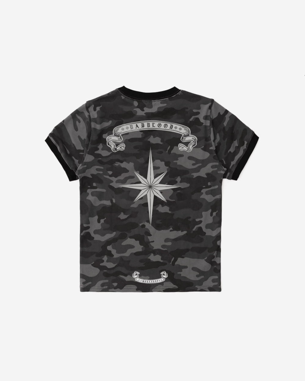 Badblood Cosmo Reflective Ringer T-Shirt - Black Camo
