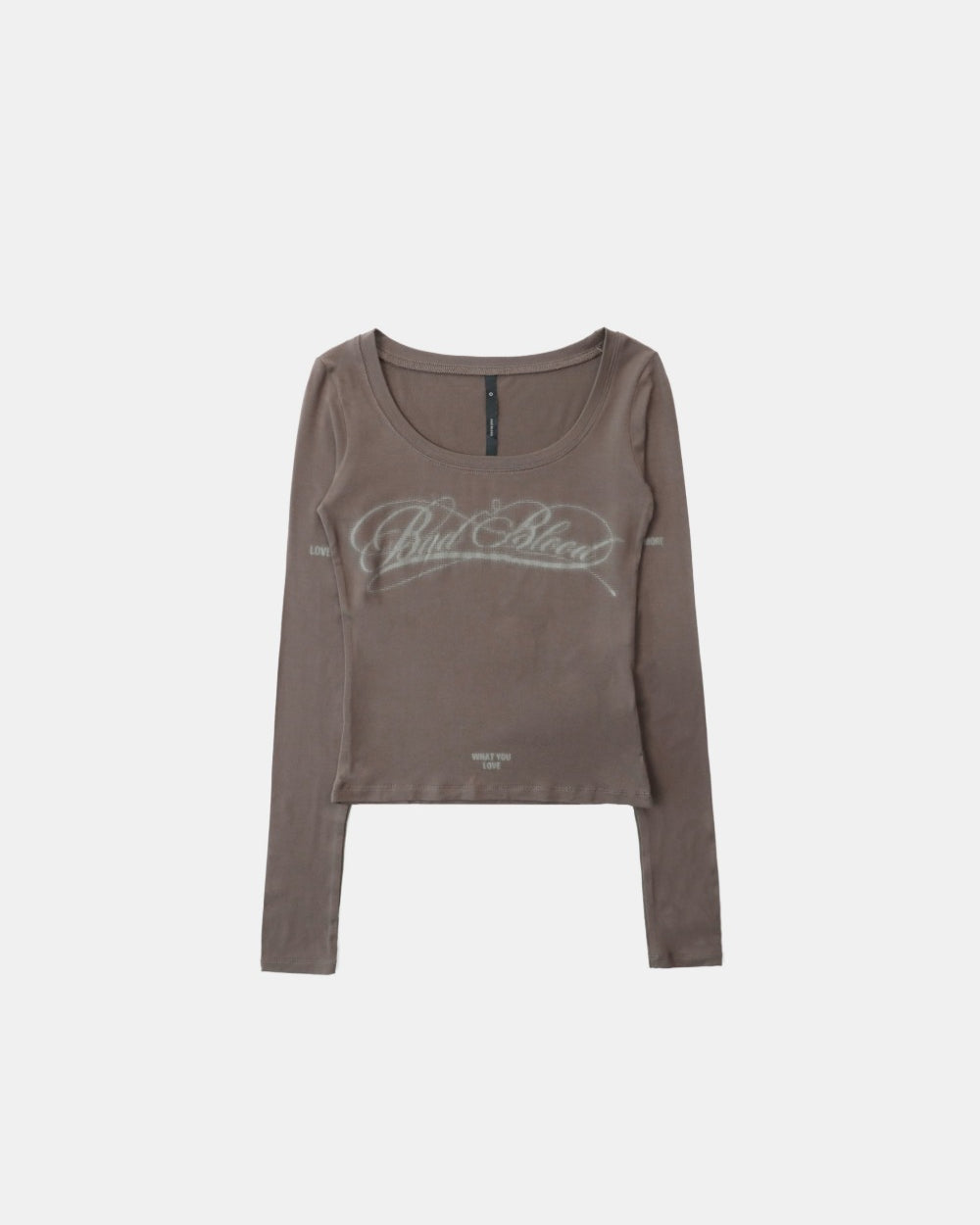 Badblood Dark Classic Scoop Neck Long Sleeve Tobacco