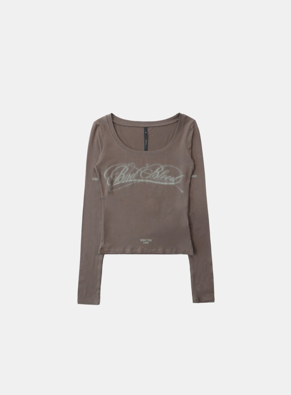 Badblood Dark Classic Scoop Neck Long Sleeve Tobacco