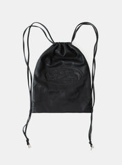 Badblood Perforated Leather Gym Sack - Black