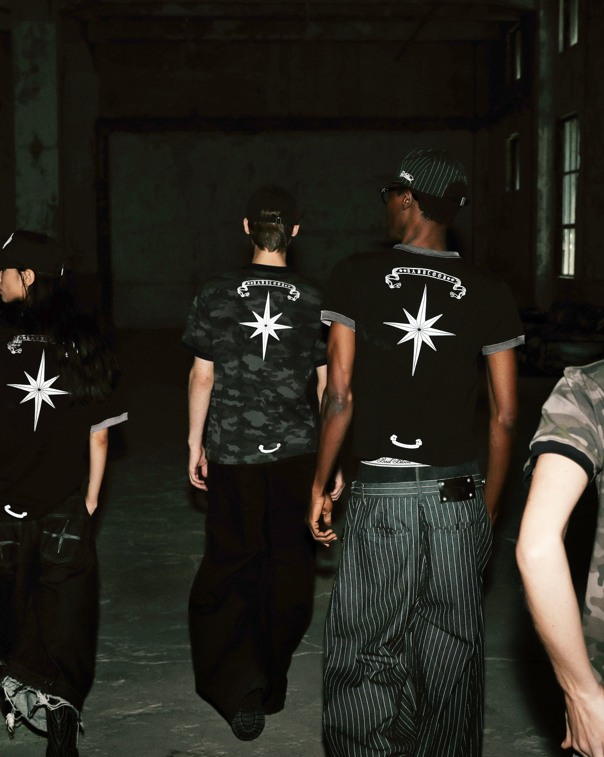 Badblood Cosmo Reflective Ringer T-Shirt - Black Camo