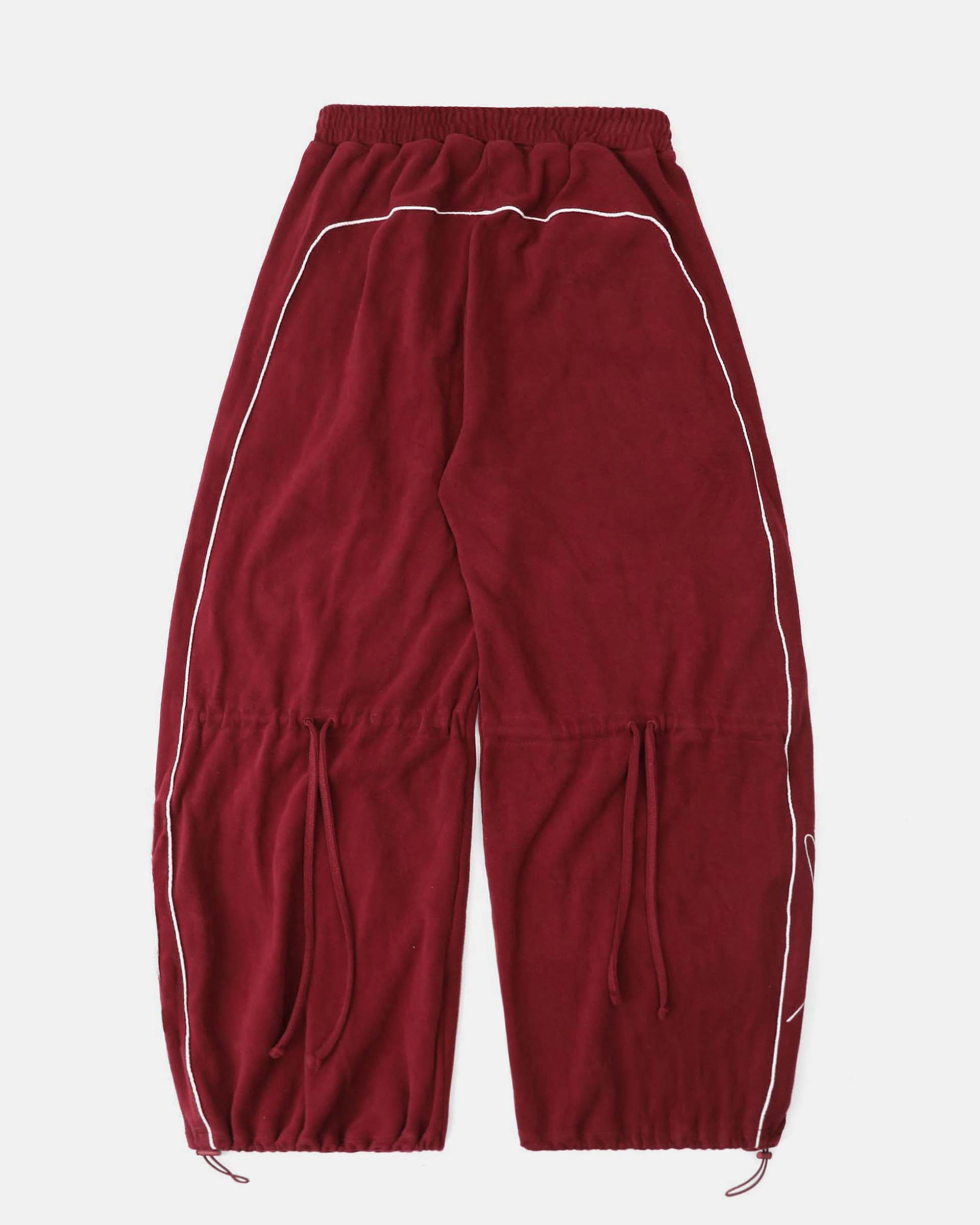 Dark Classic Pinstripe Track Pants - Wine