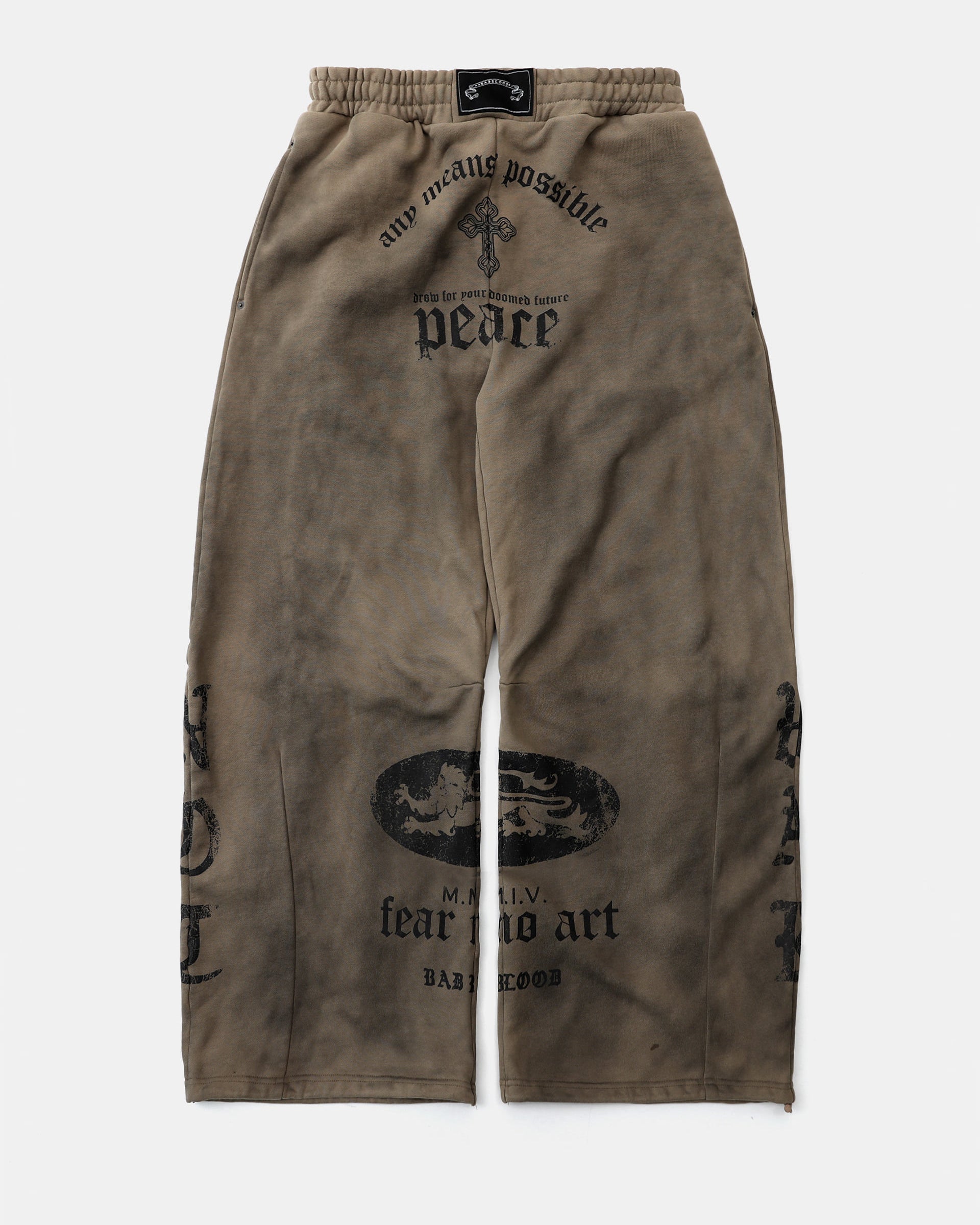 Badblood PEACE NOT WAR Jogger Dusty Beige