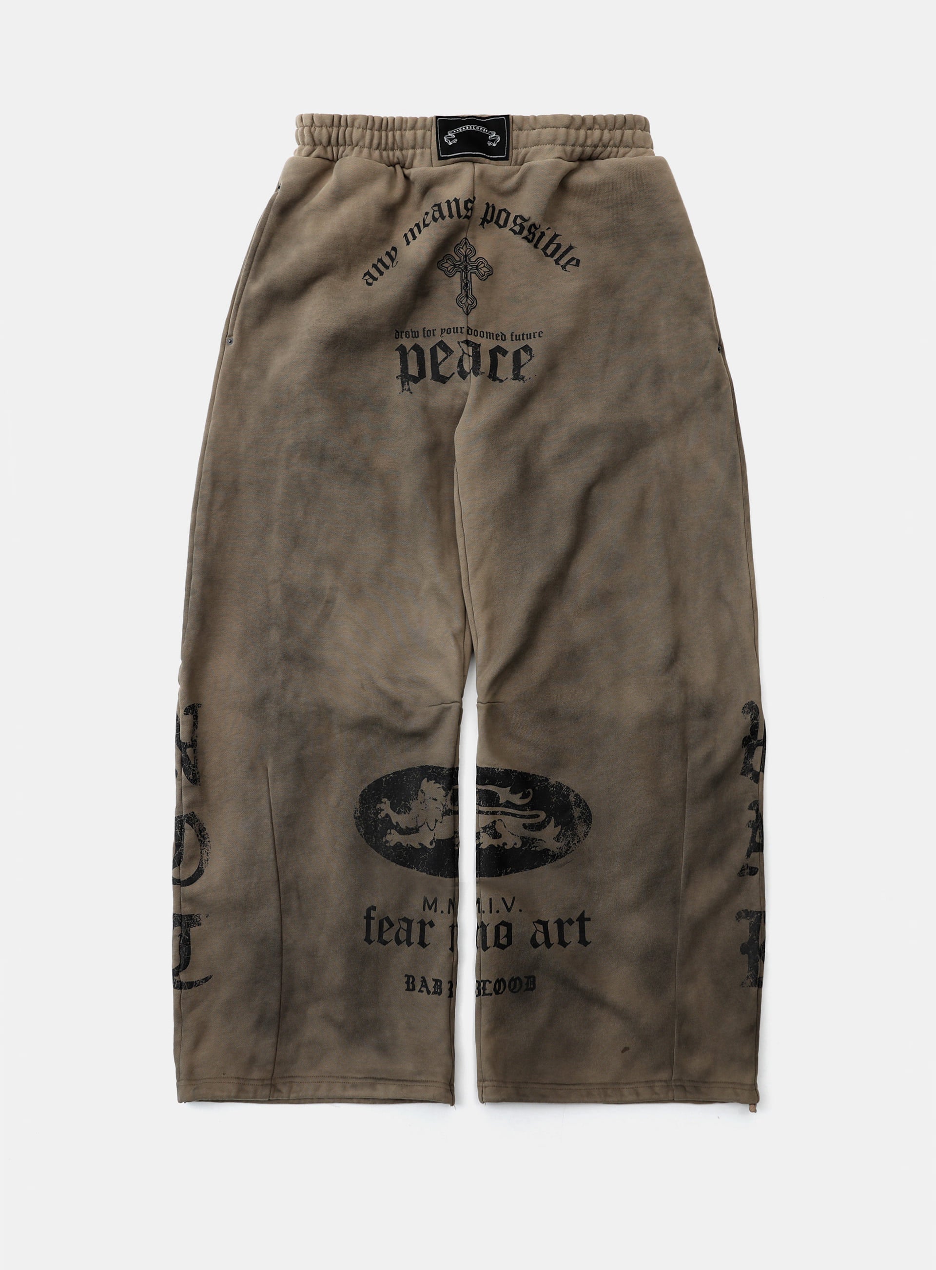 Badblood PEACE NOT WAR Jogger Dusty Beige
