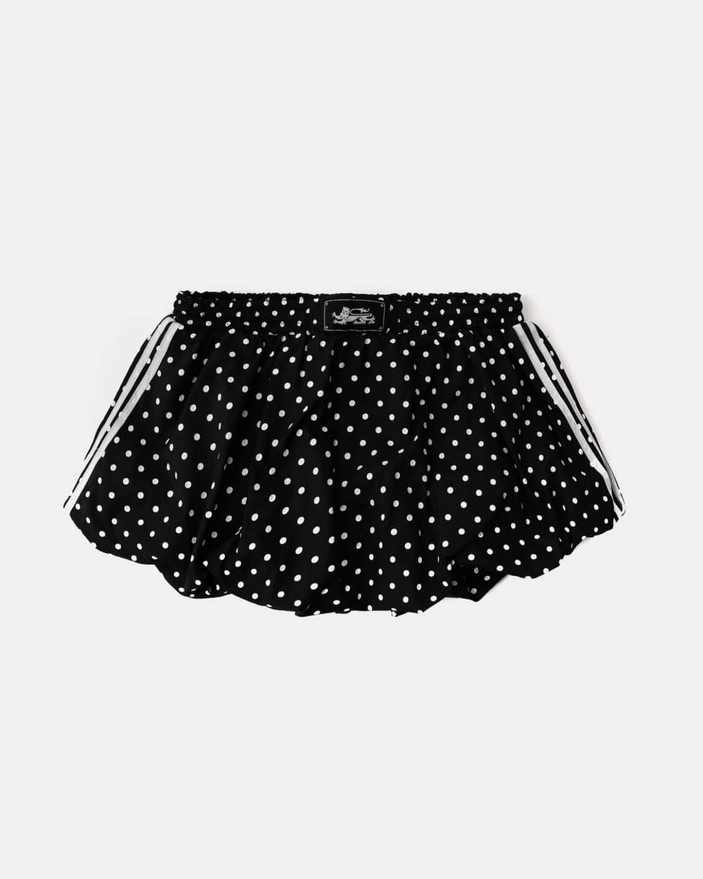 Badblood Mystic Billy Nylon Balloon Mini Skirt Black Dot