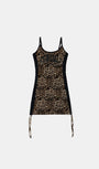 Badblood Mystic String Mini Dress Brown Leopard