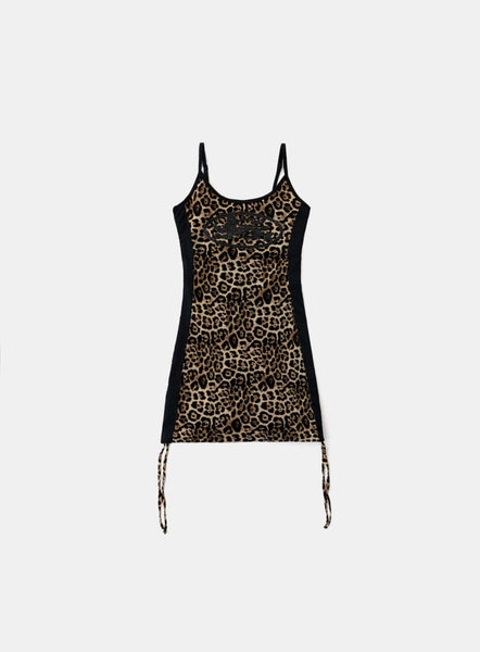 ★韓国人気★BADBLOOD★MYSTIC STRING MINI DRESS Badblood Mystic String Mini Dress Black Leopard – BBGSHOPHK