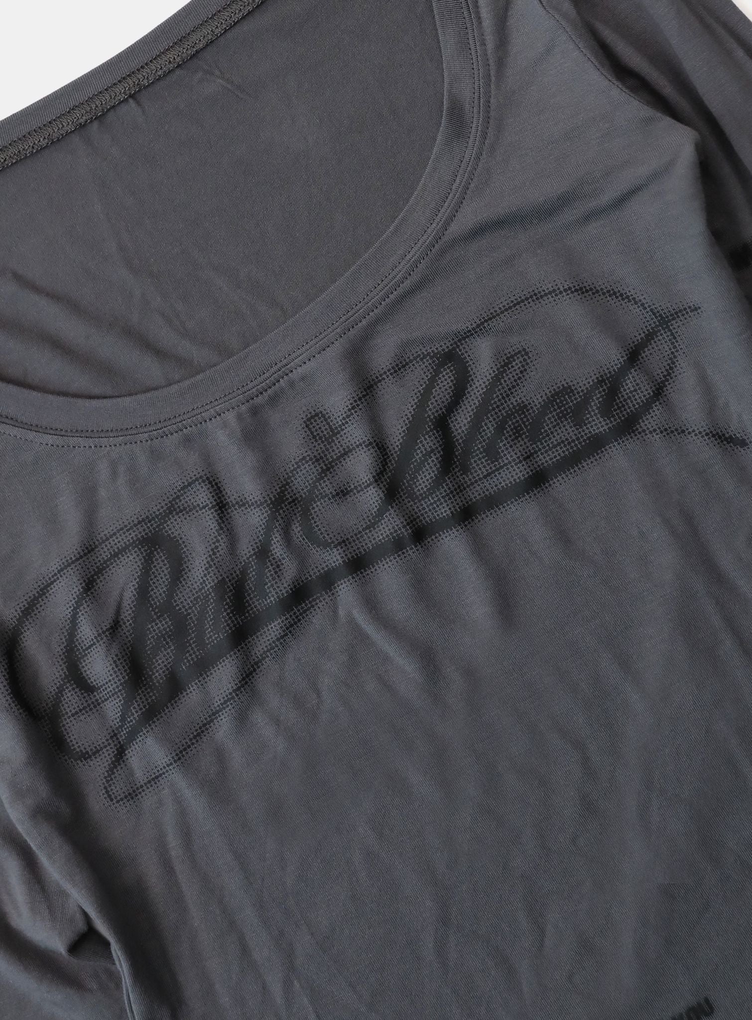 Badblood Dark Classic Scoop Neck Long Sleeve Charcoal
