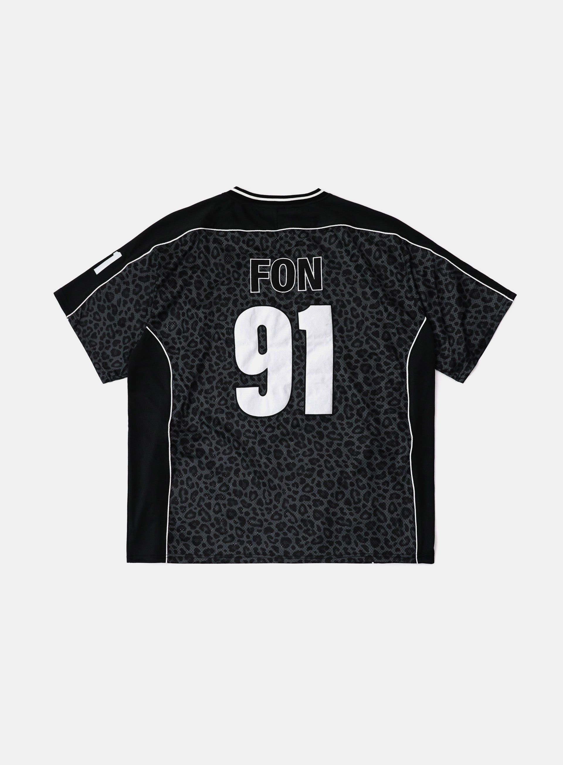 Badblood FON V-Neck Jersey Short Sleeve - Black Leopard
