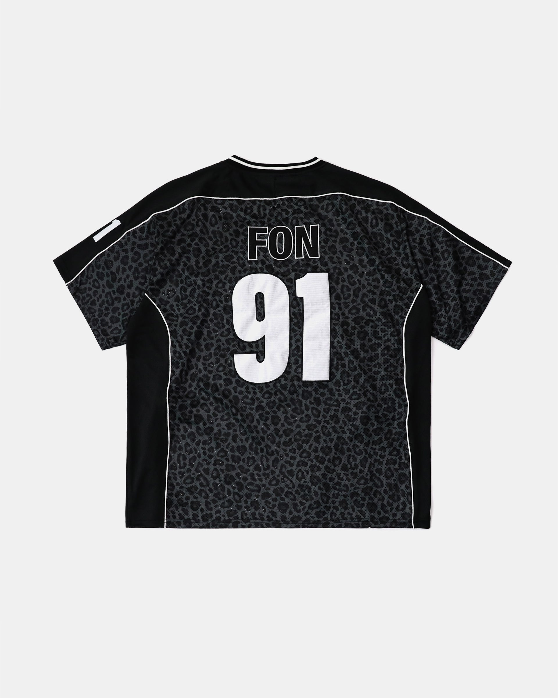 Badblood FON V-Neck Jersey Short Sleeve - Black Leopard