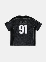 Badblood FON V-Neck Jersey Short Sleeve - Black Leopard