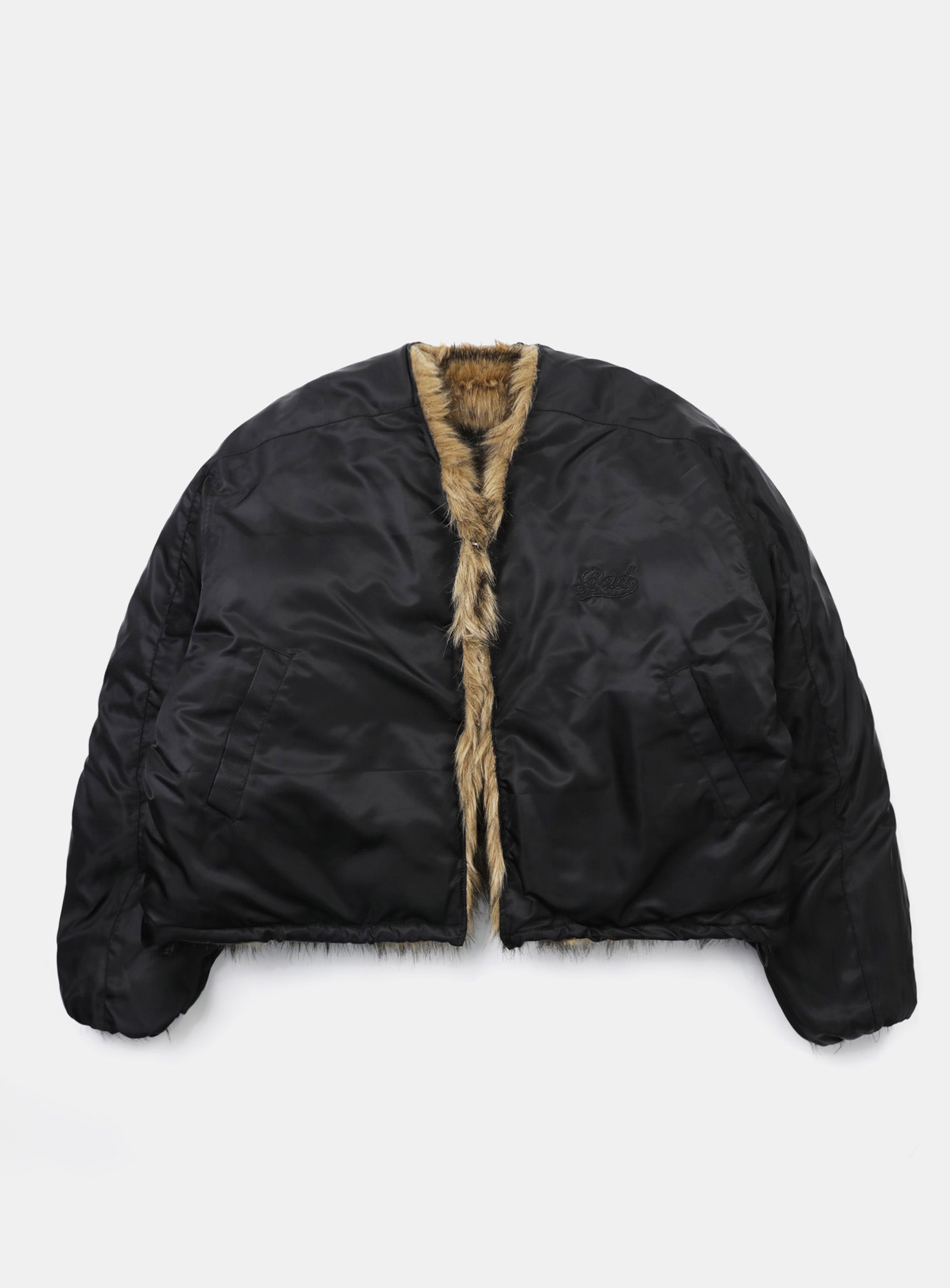 Badblood Nadja Reversible Fur MA-1 Jacket Coyote/Black