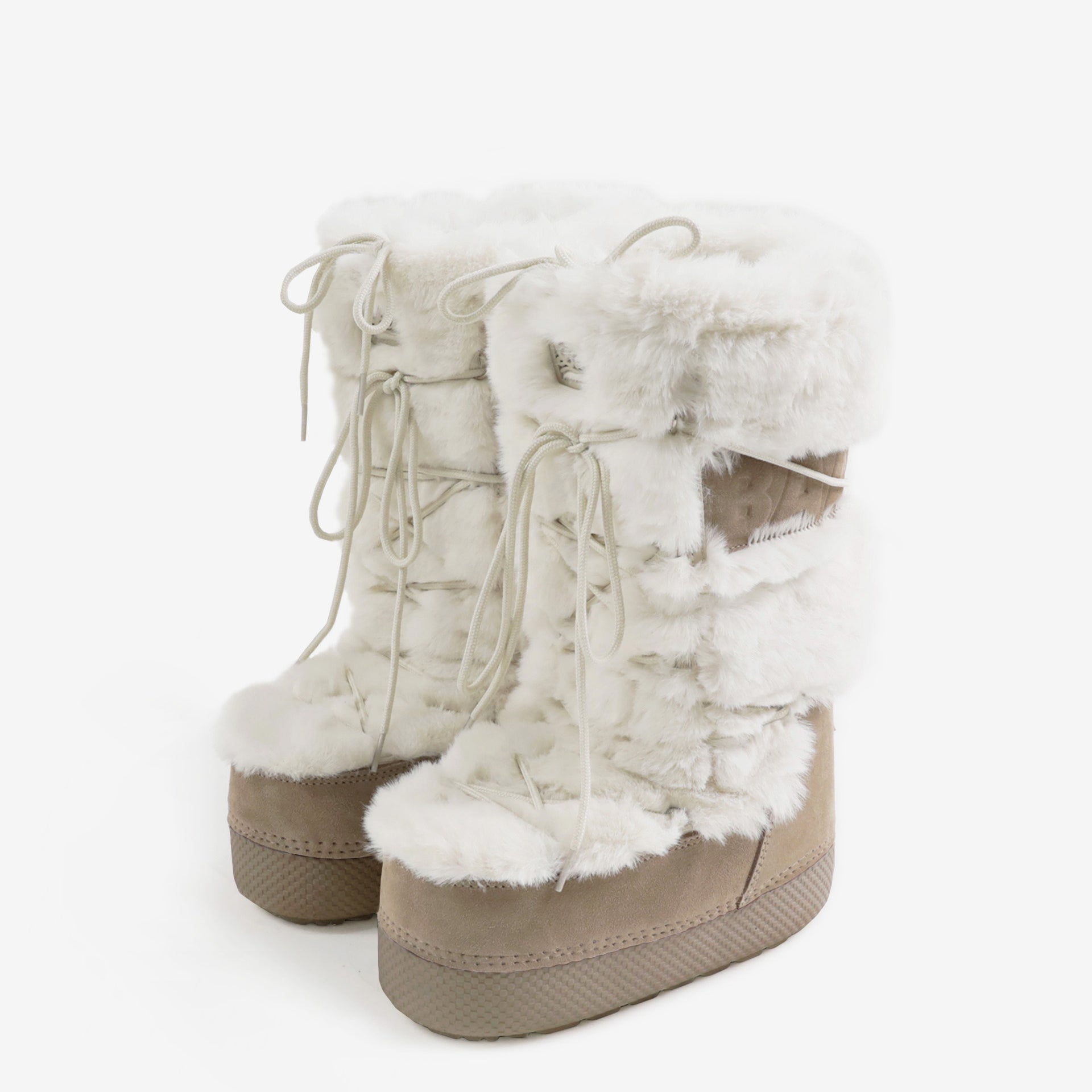 Badblood Eskimo Boots Tall Platform Cream