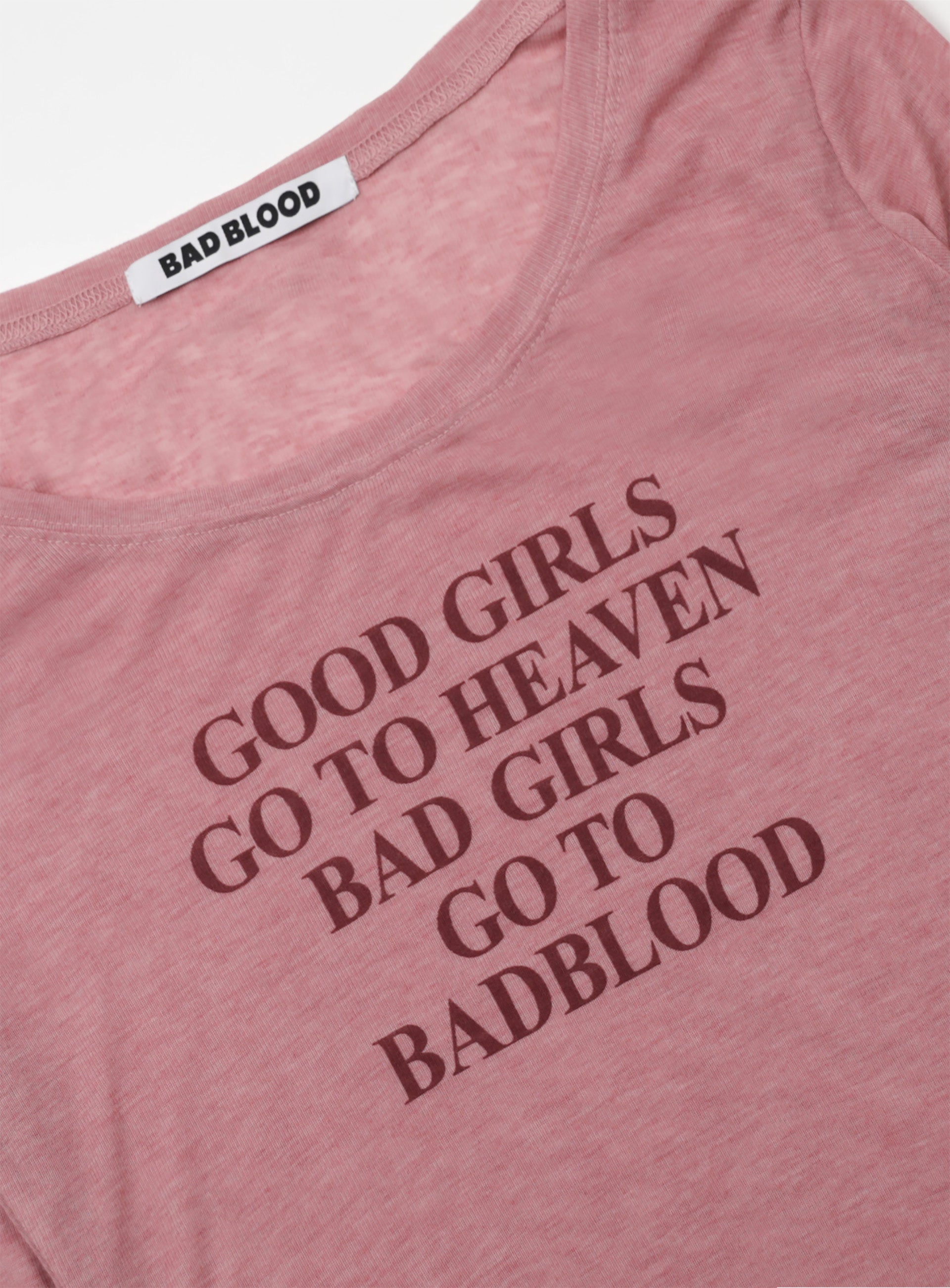 Badblood Bad Girls Loose Fit Top Dusty Pink