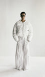 Badblood Curved Nylon Cargo Pants Cream