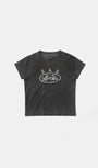 Badblood Crack Print T-Shirt Black Leopard