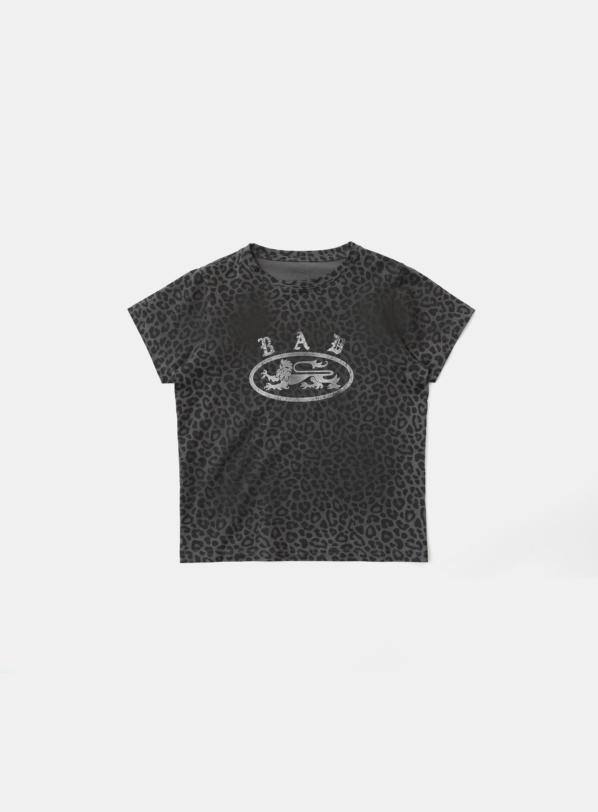 Badblood Crack Print T-Shirt Black Leopard