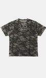 Badblood Crack Print T-Shirt Green Camo