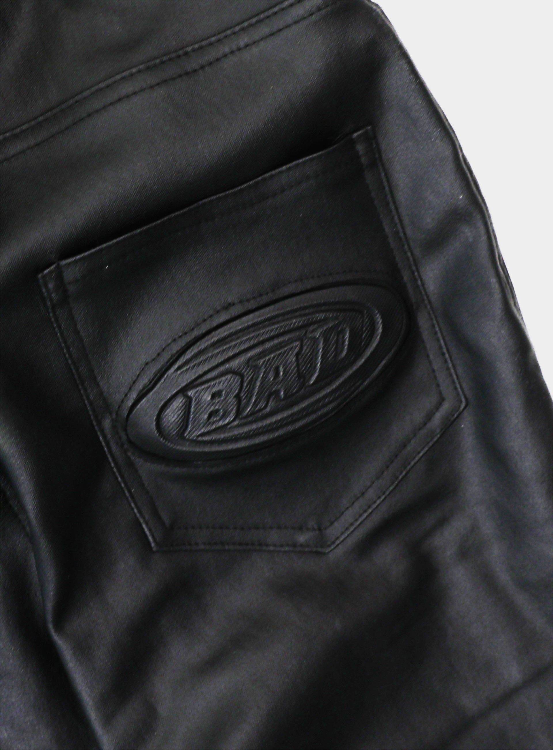 Badblood Squad Low Rise Bootcut Pants Coated Black
