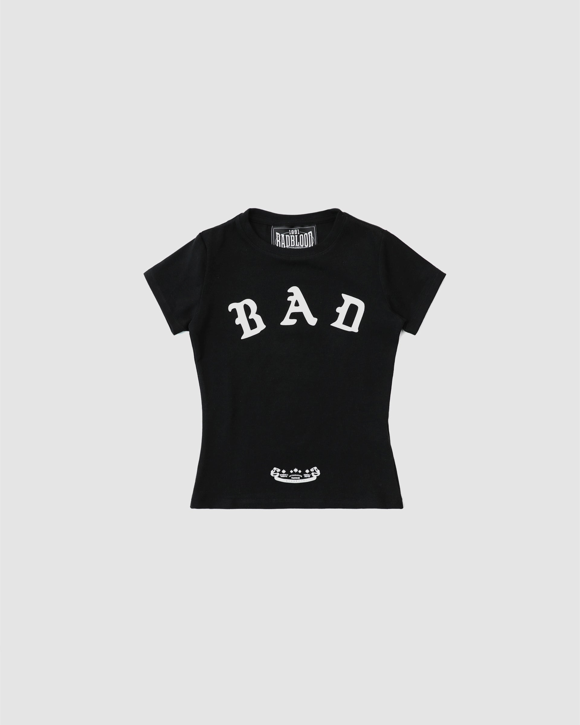 Badblood Mystic Logo Short Sleeve Slim Fit Black
