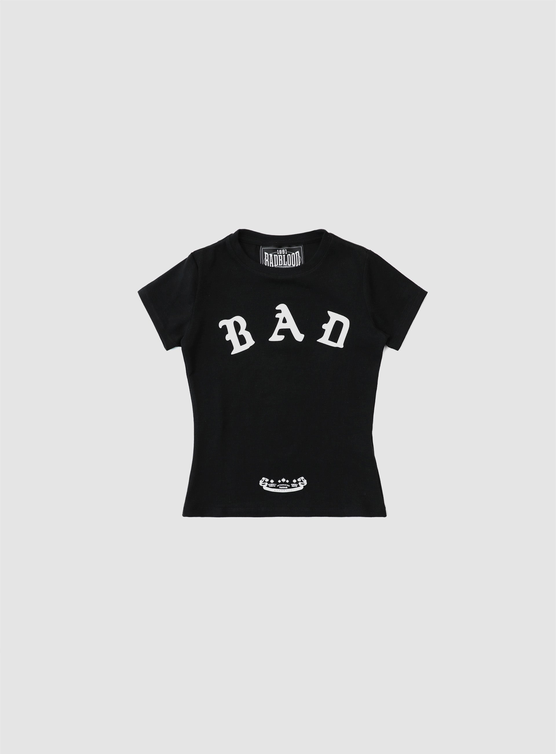 Badblood Mystic Logo Short Sleeve Slim Fit Black