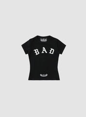 Badblood Mystic Logo Short Sleeve Slim Fit Black