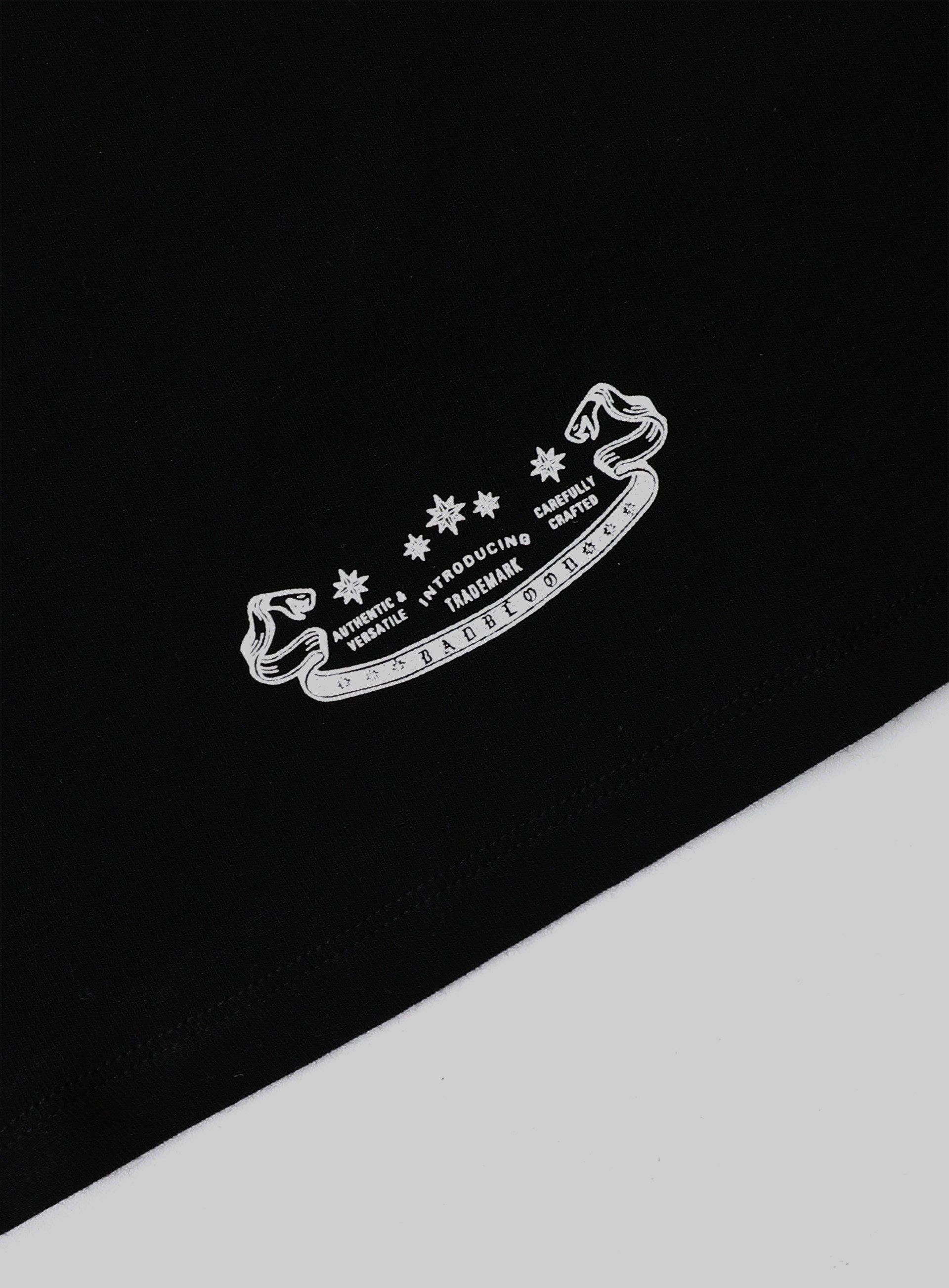 Badblood Mystic Logo Short Sleeve Slim Fit Black