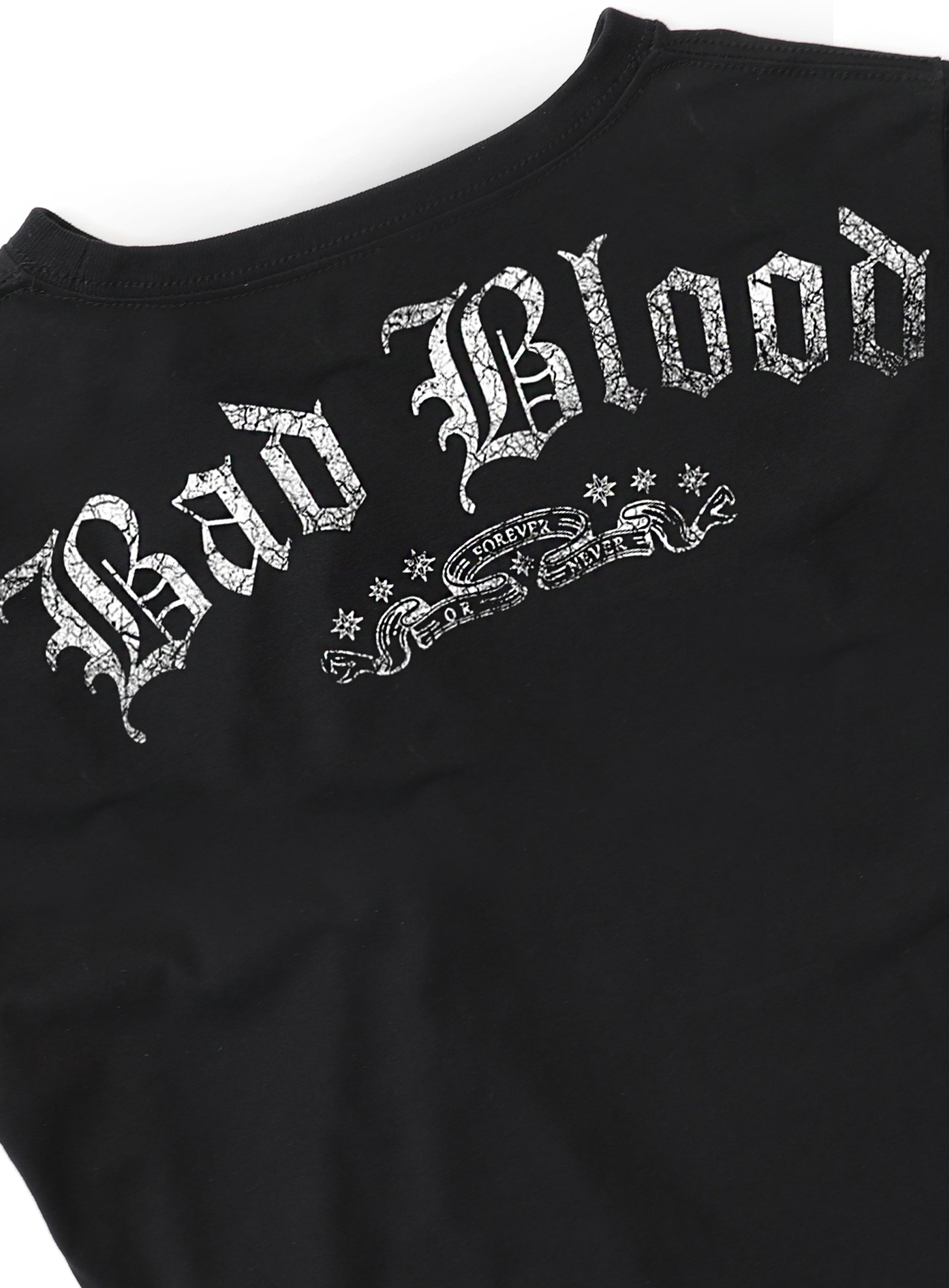 Badblood Crack Print T-Shirt Black