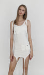 Badblood Jersey Garter Tank Dress White