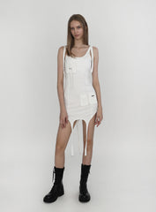 Badblood Jersey Garter Tank Dress White