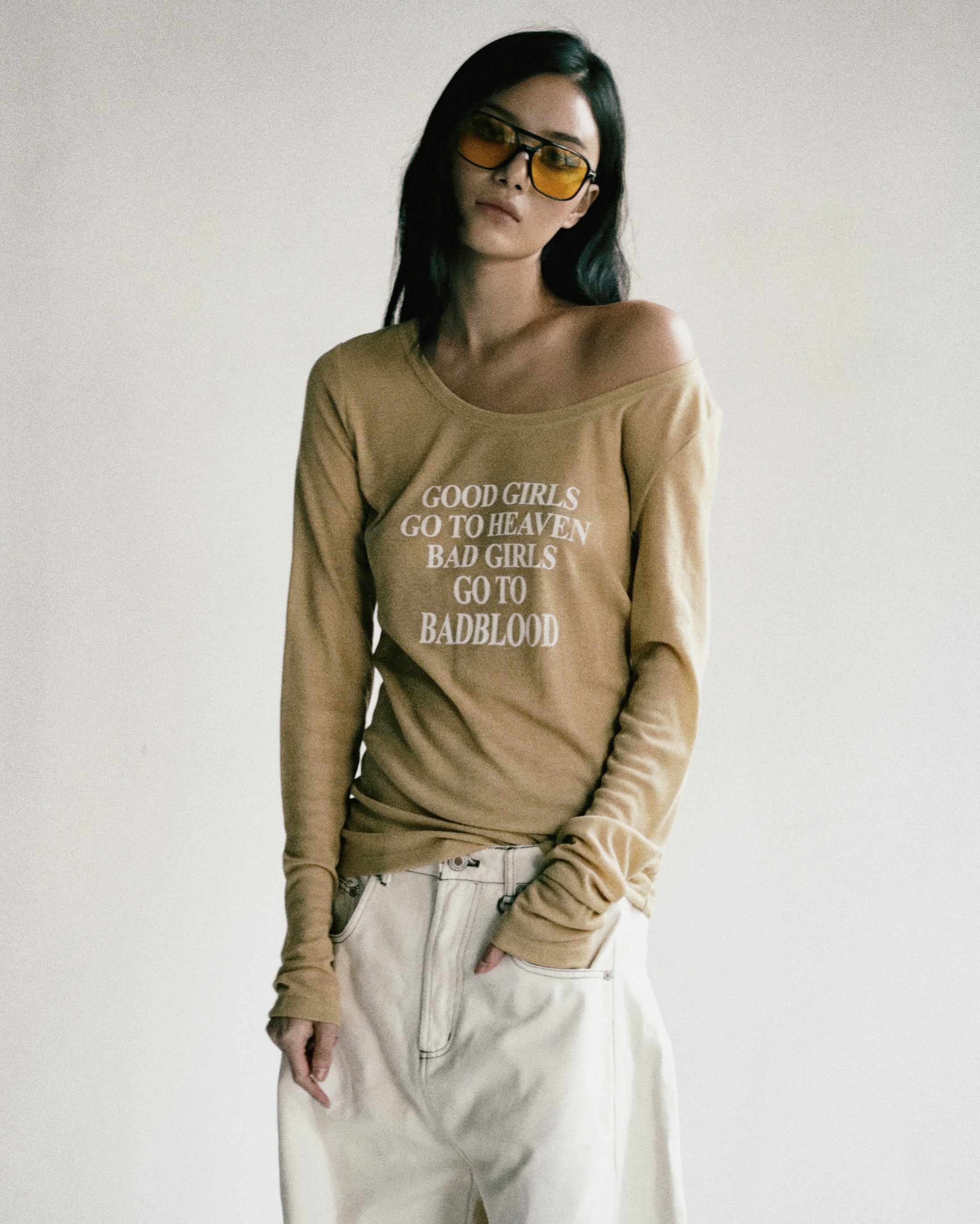 Badblood Noah Barrel Denim Jeans Cream