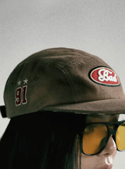 Badblood Oval Logo Washed Camp Cap Brown