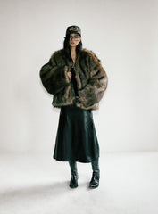 Badblood Nadja Reversible Fur MA-1 Jacket Coyote/Black