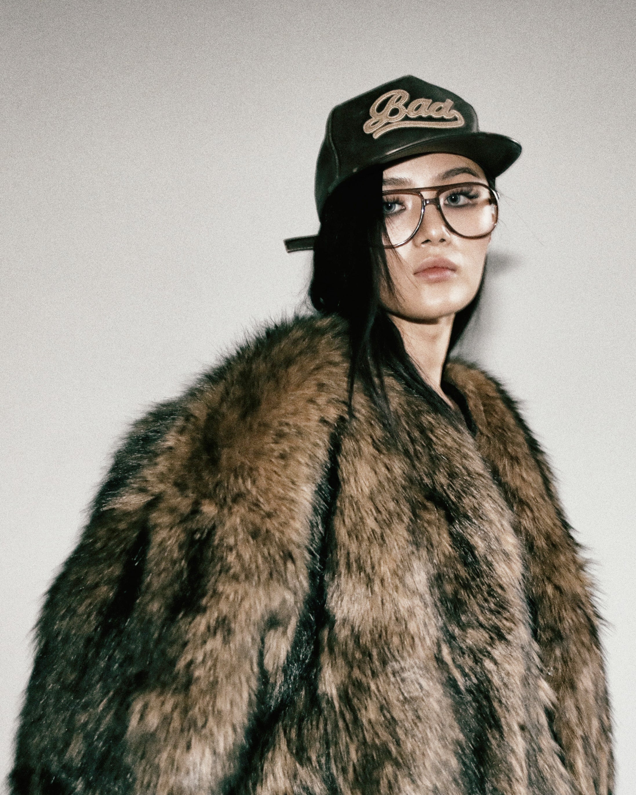 Badblood Nadja Reversible Fur MA-1 Jacket Coyote/Black