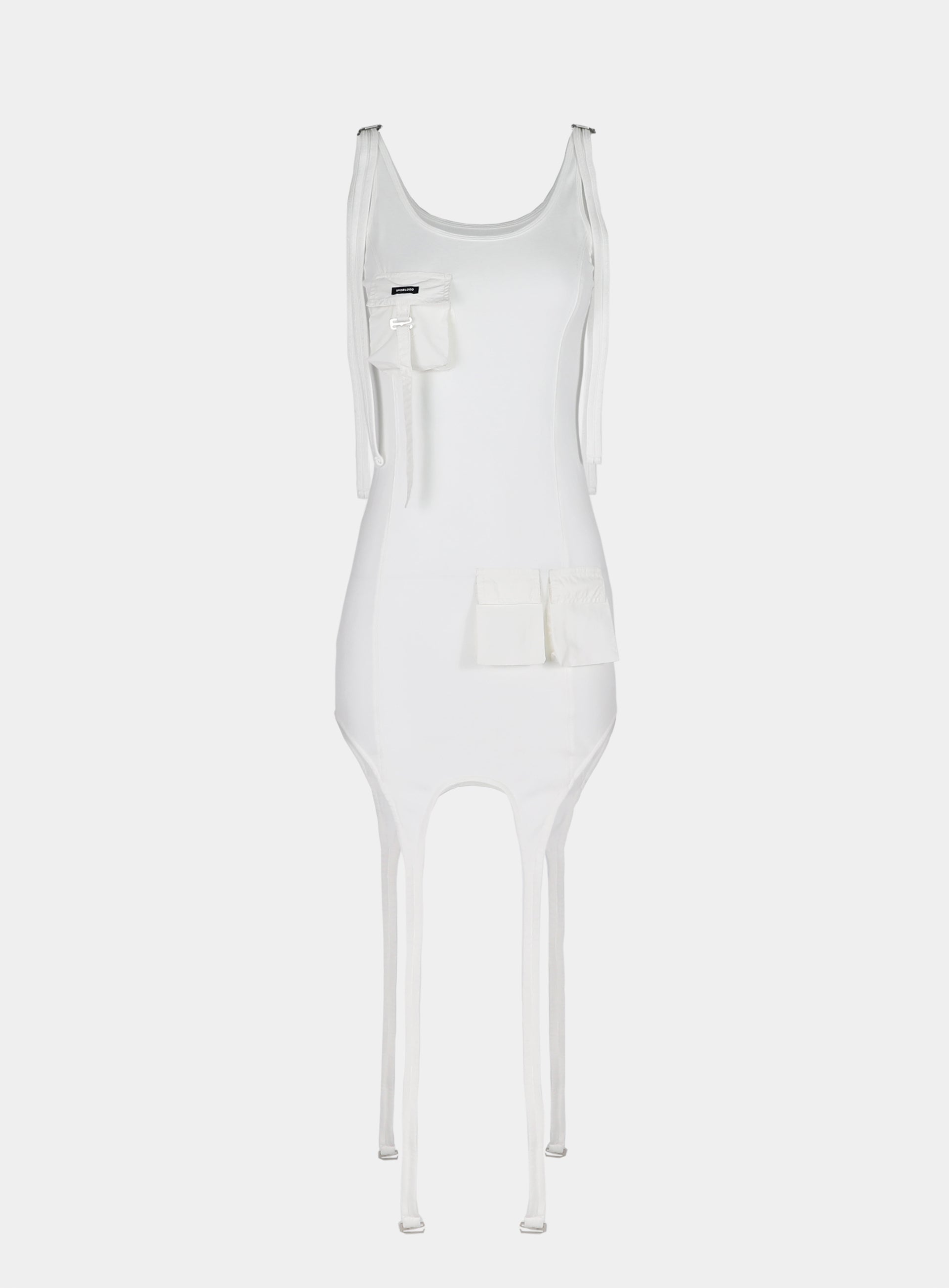 Badblood Jersey Garter Tank Dress White