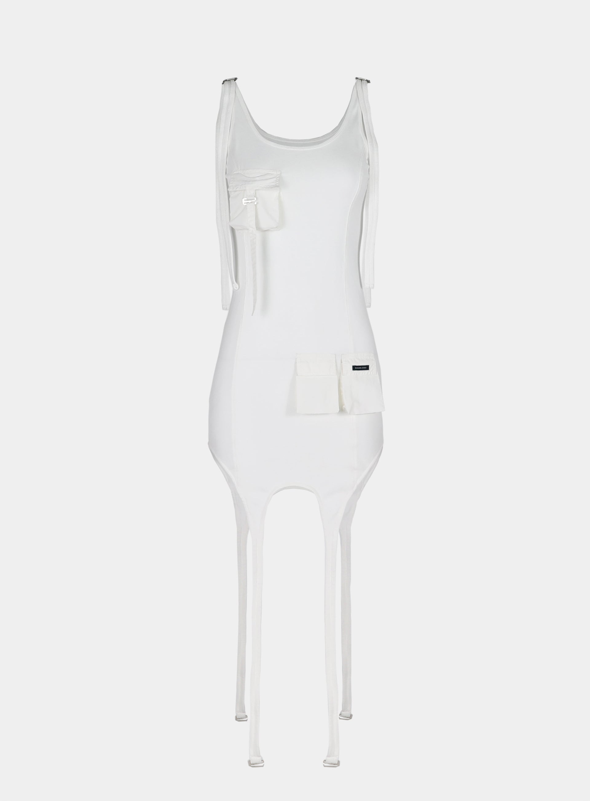 Badblood Jersey Garter Tank Dress White