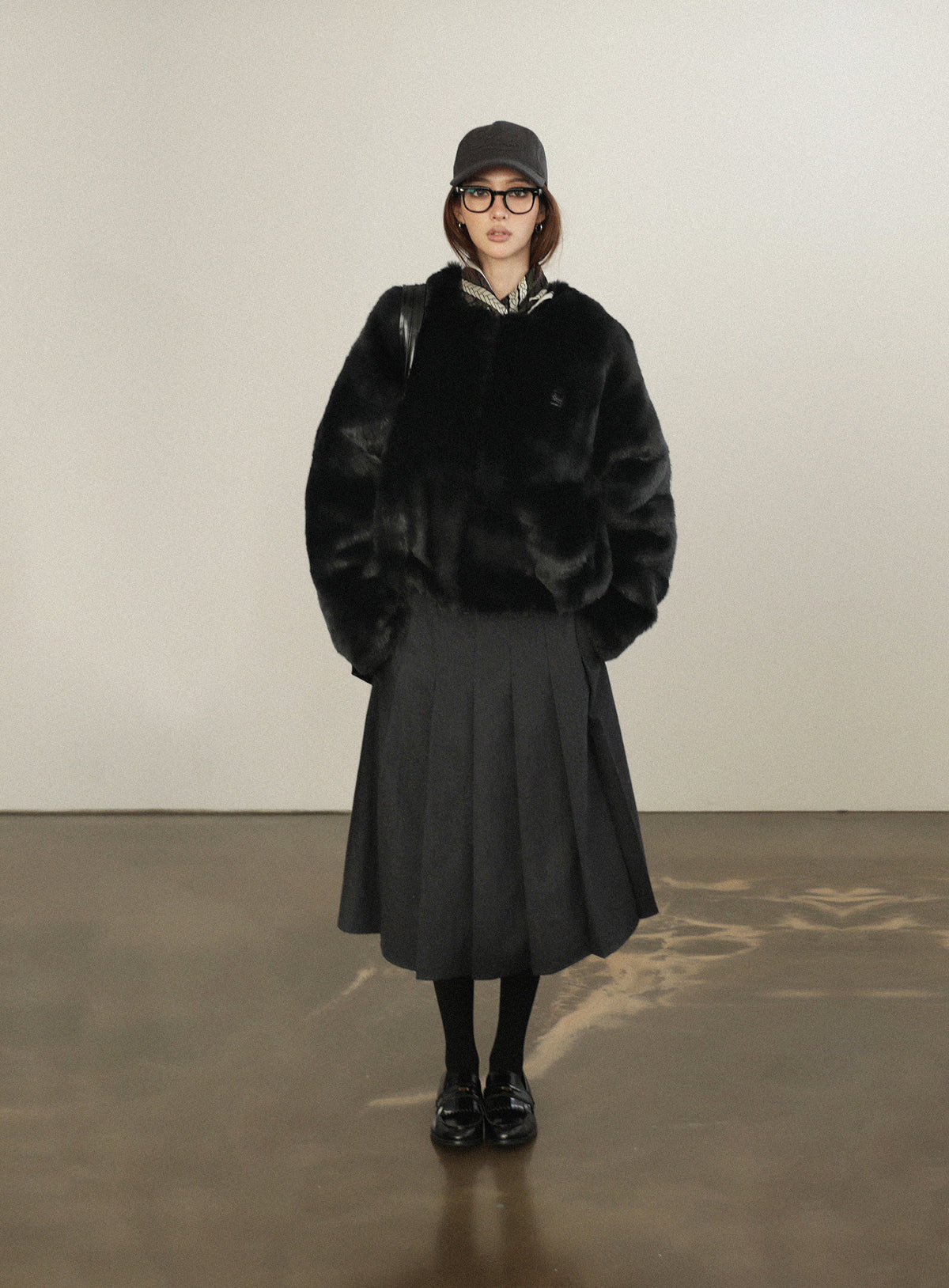 Badblood Beyond Soft Caraless Fur Jacket Black