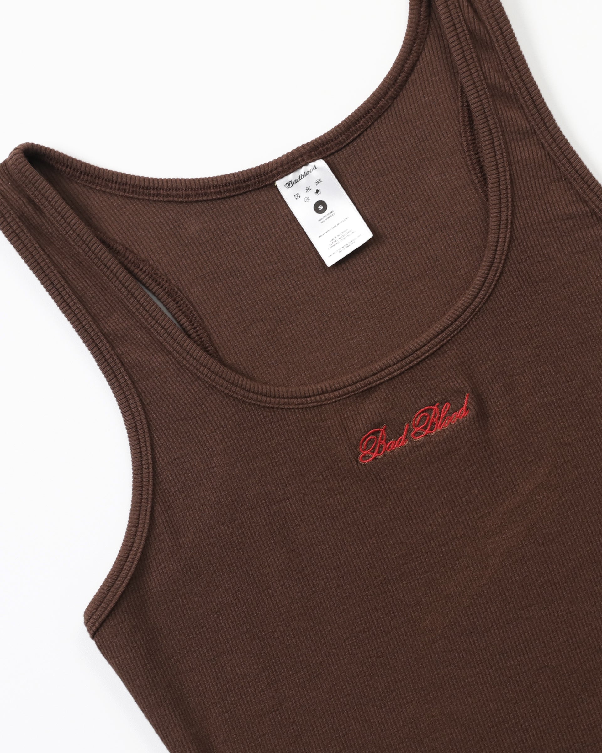 Badblood  Classic Logo Basic Tank - Chocolate