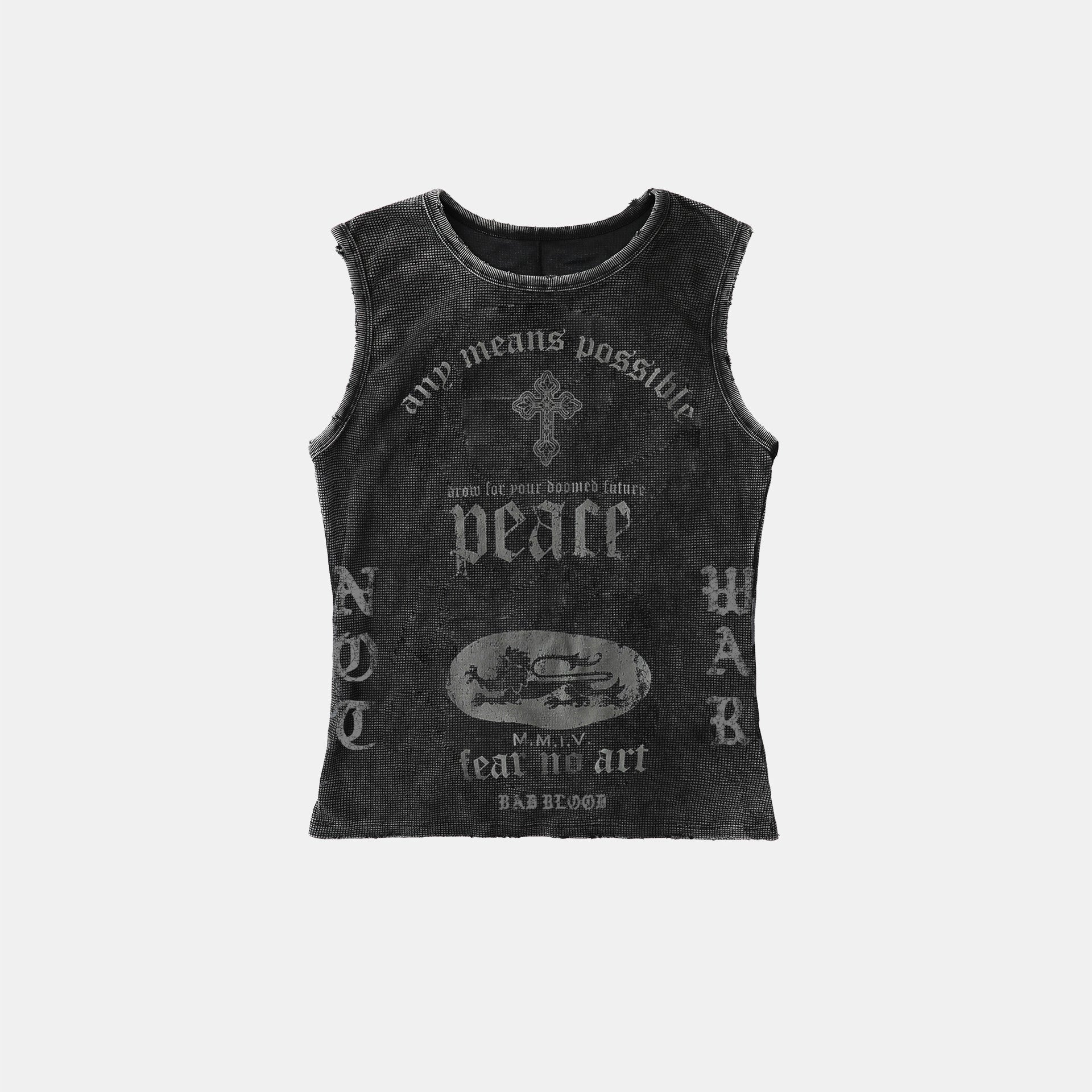 Badblood PEACE NOT WAR Tank - Dusty Black
