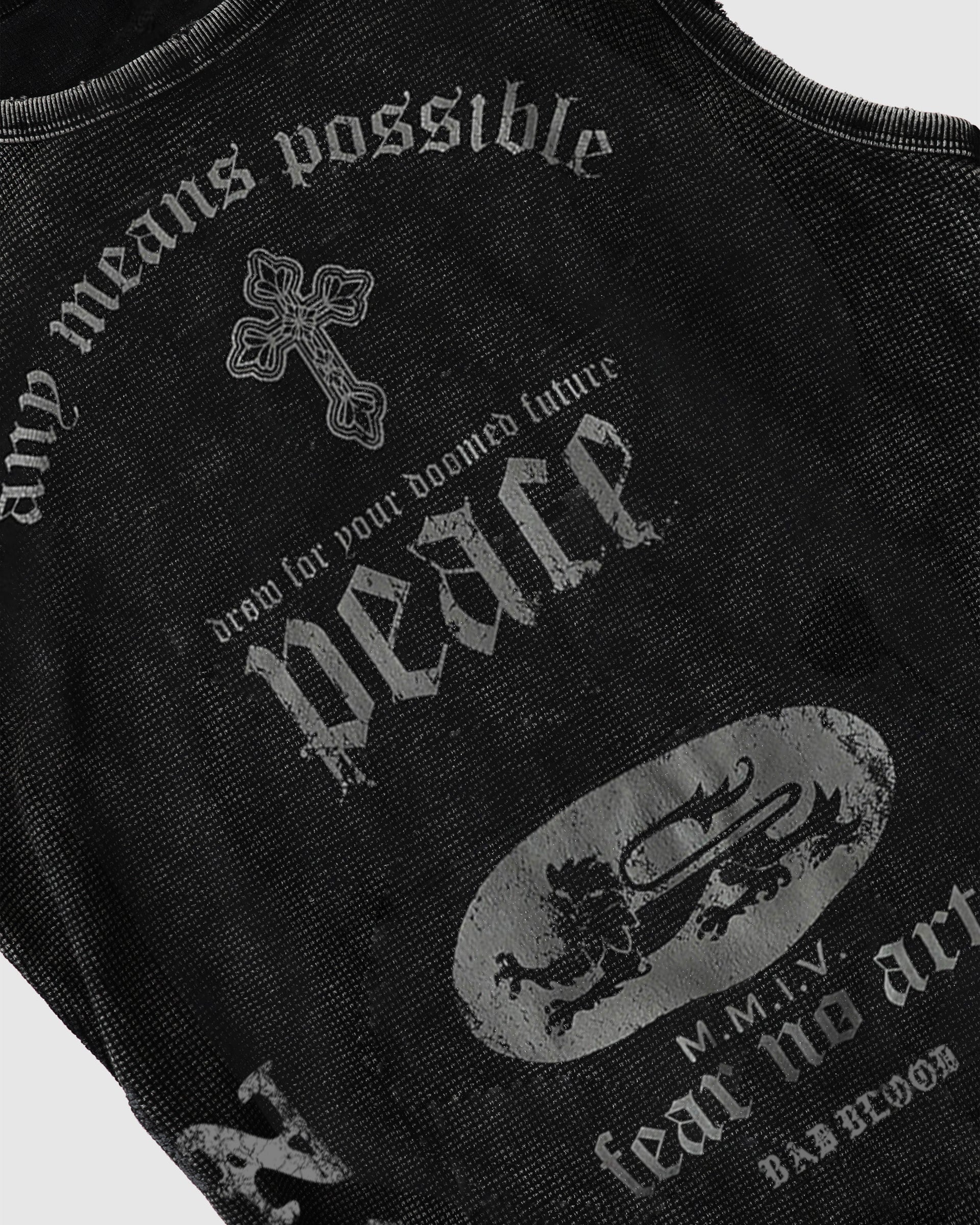 Badblood PEACE NOT WAR Tank - Dusty Black