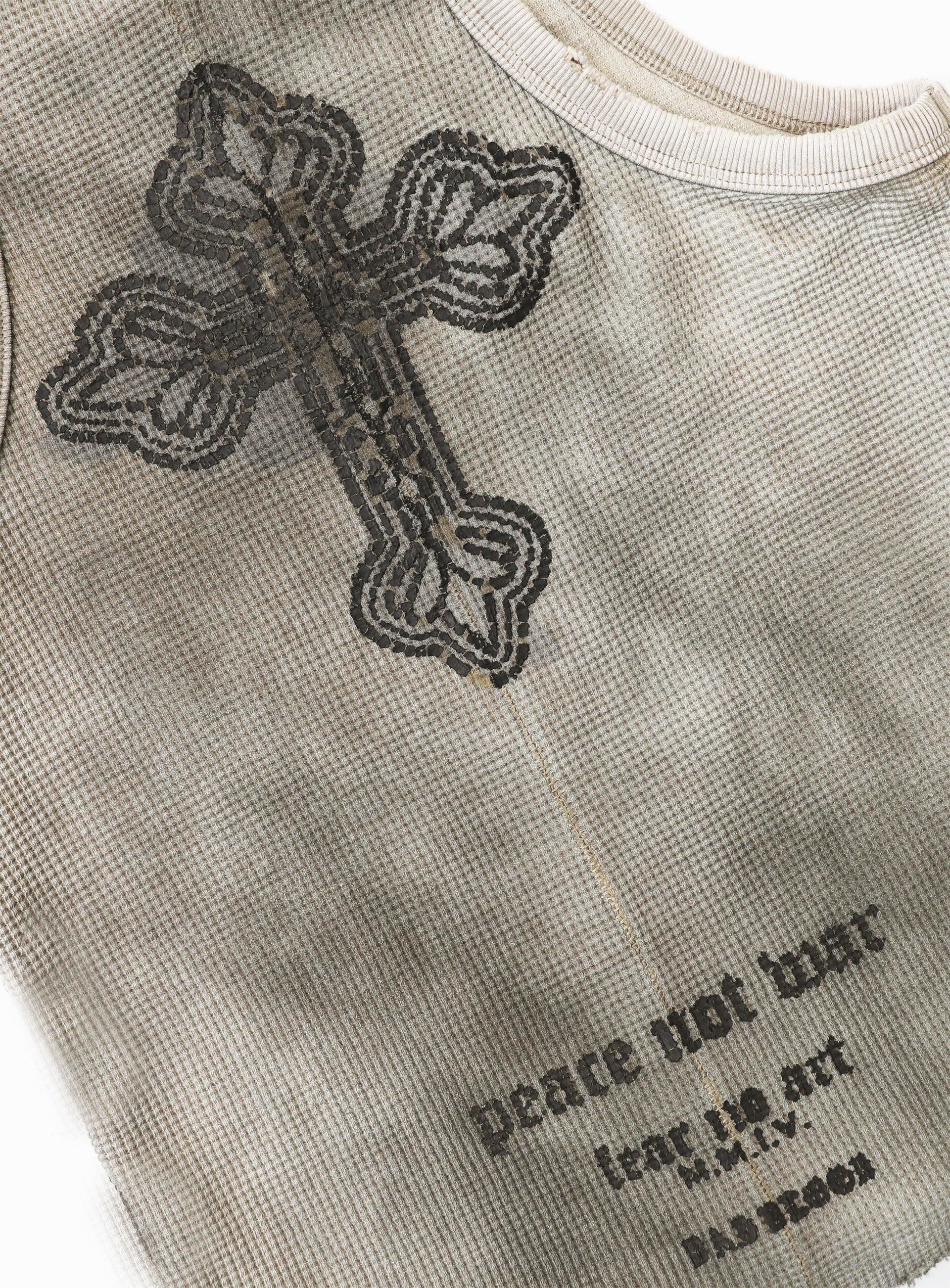 Badblood PEACE NOT WAR Tank - Dusty Beige