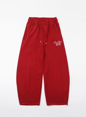 Badblood  Classic Logo 2 Way Curved Jogger Trousers - Red