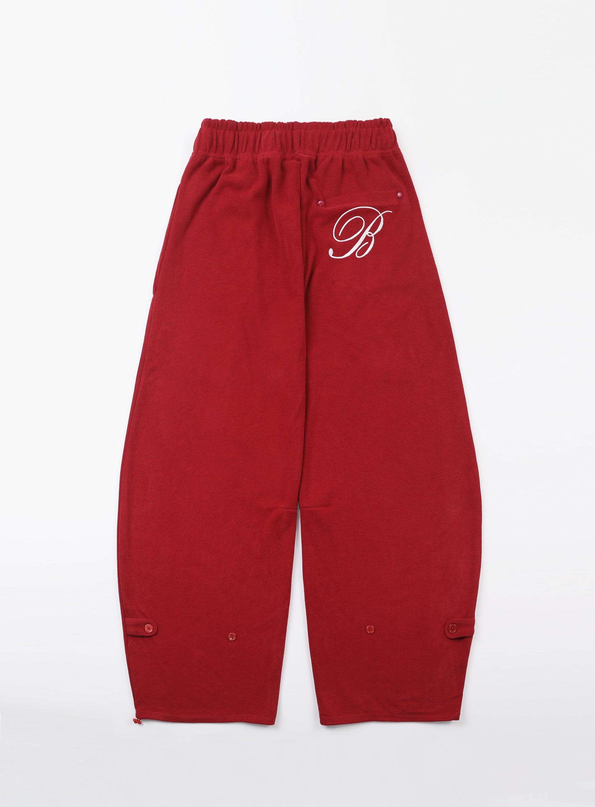 Badblood  Classic Logo 2 Way Curved Jogger Trousers - Red